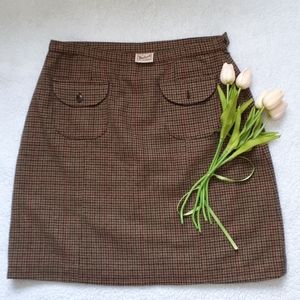 Woolrich vintage houndstooth wool skirt